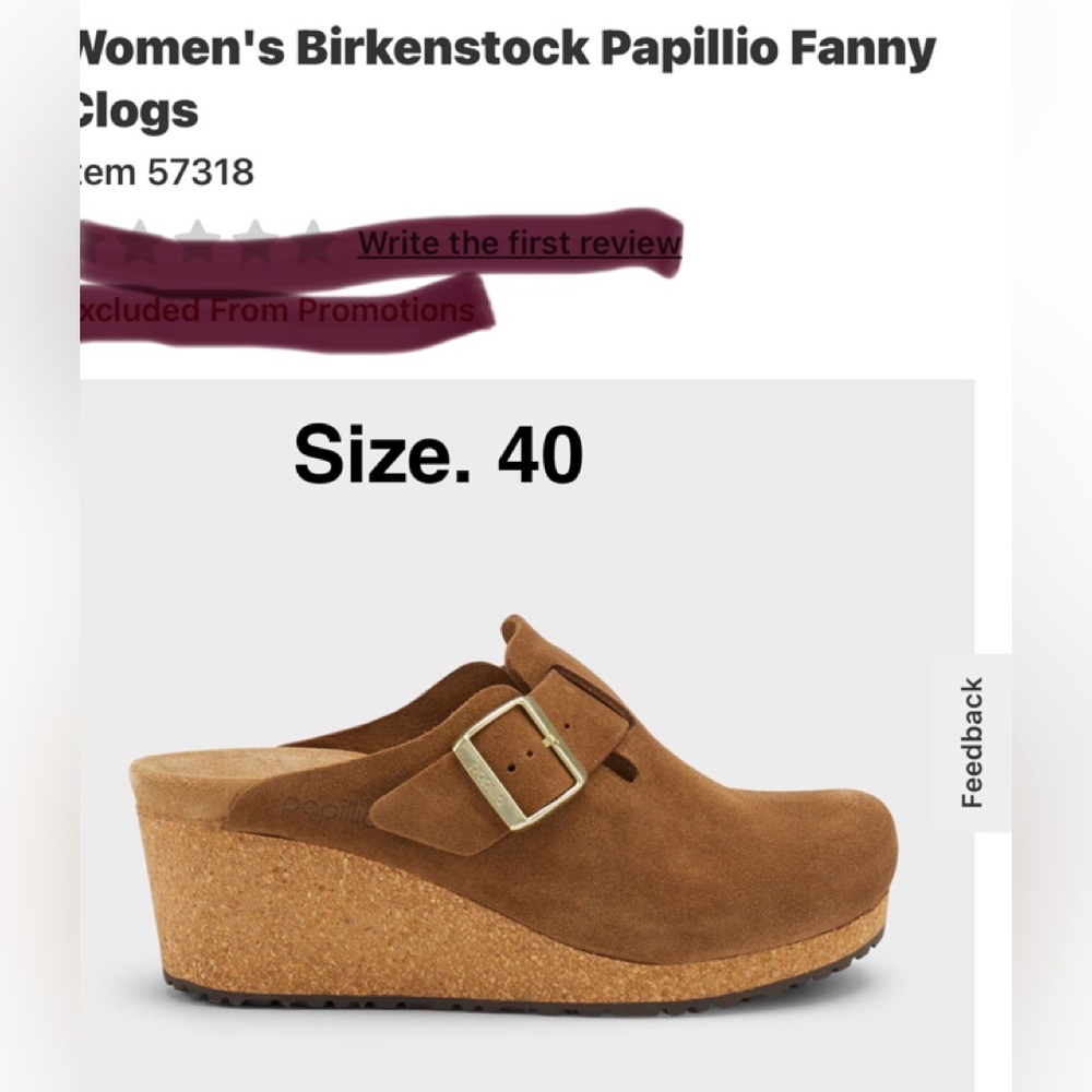 Birkenstocks’ Papillio Fanny Ring-Buckle -Dark Tea-Suede - NEW- size 40 & 39 a - Picture 9 of 15